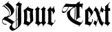 "Your Text" rendered in the Retribution 5 font