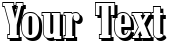 "Your Text" rendered in the RobertBeckerShadow font
