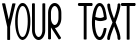 "Your Text" rendered in the Romario font