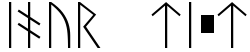 "Your Text" rendered in the Runar Viking 16 characters font