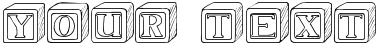 "Your Text" rendered in the SBC Baby Blocks font