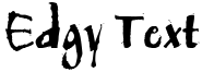 "Edgy Text" rendered in the Scratch font