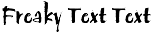 "Freaky Text Text" rendered in the Scratch font