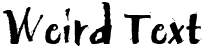 "Weird Text" rendered in the Scratch font