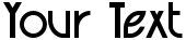 "Your Text" rendered in the Seized Future font