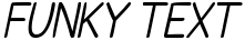 "Funky Text" rendered in the SF Cartoonist Hand SC font