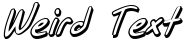"Weird Text" rendered in the SF Grunge Sans Shadow font