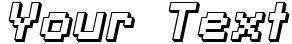"Your Text" rendered in the SF Pixelate Shaded font