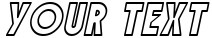 "Your Text" rendered in the SF Speakeasy Outline font