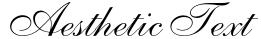 "Aesthetic Text" rendered in the Shelley Allegro Script font