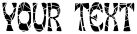 "Your Text" rendered in the SmokeHouseShatter font