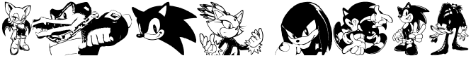 "Your Text" rendered in the Sonic Mega Font font