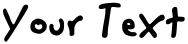"Your Text" rendered in the space cowboy. font