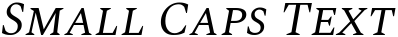 "Small Caps Text" rendered in the Spectral SC font