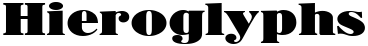 "Hieroglyphs" rendered in the SphinxSolid font