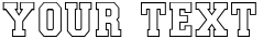 "Your Text" rendered in the SportsJersey font