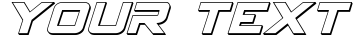 "Your Text" rendered in the Spy Agency 3D Italic font