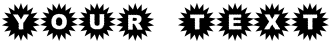"Your Text" rendered in the Starbats font