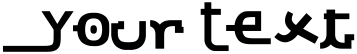 "Your Text" rendered in the Stretched Signature Ext Bold font