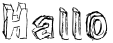 "Hallo" rendered in the Suppenkasper font