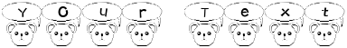 "Your Text" rendered in the T-kuma Font font