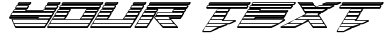 "Your Text" rendered in the Tarrget Chrome Italic font
