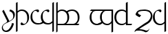"Your Text" rendered in the Tengwar 03 font