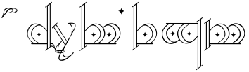 "Your Text" rendered in the Tengwar Galvorn font