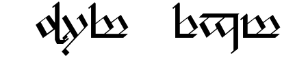 "Your Text" rendered in the Tengwar Noldor-1 font