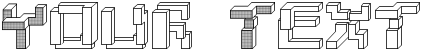 "Your Text" rendered in the Tetrominoes font