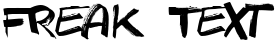 "Freak Text" rendered in the Texas Grunge Demo font