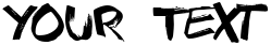 "Your Text" rendered in the Texas Grunge Demo font