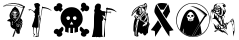 "Your Text" rendered in the The Death font