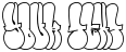"Your Text" rendered in the Throw-up Font font
