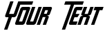 "Your Text" rendered in the Thunder font