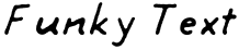 "Funky Text" rendered in the tintin font