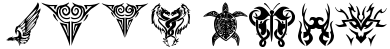 "Your Text" rendered in the tribal tattoo font font