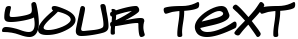 "Your Text" rendered in the Turntablz BB font