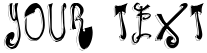 "Your Text" rendered in the Twilight Express font
