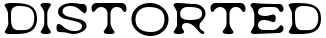 "Distorted" rendered in the Typewrong font