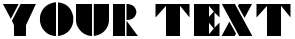 "Your Text" rendered in the Viking Stencil font