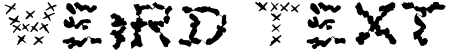 "Weird Text" rendered in the X Pain font