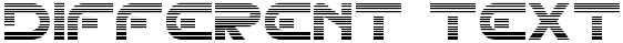 "Different Text" rendered in the XHARP Demo font