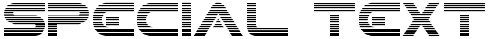 "Special Text" rendered in the XHARP Demo font