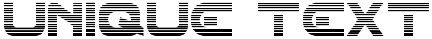 "Unique Text" rendered in the XHARP Demo font