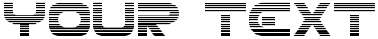 "Your Text" rendered in the XHARP Demo font