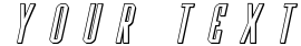 "Your Text" rendered in the Y-Files Title 3D Italic font