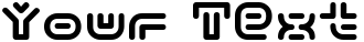 "Your Text" rendered in the Y2k Subterran Express KG font