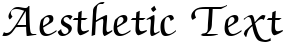 "Aesthetic Text" rendered in the ZabriskieScriptSwash font