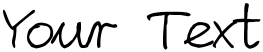 "Your Text" rendered in the zai Nicolas Sloppy Pen font